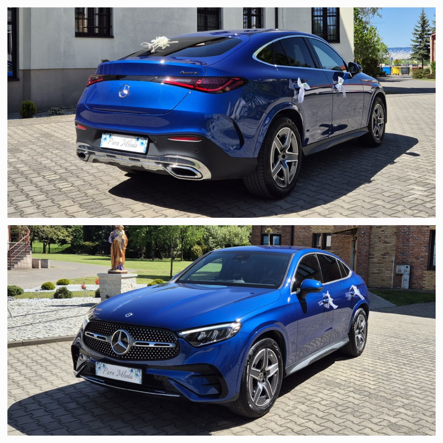 Biały kameleon lub GLC Coupe. Mercedes auto samochód do ślubu wesele