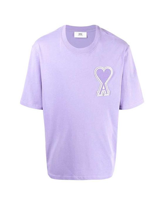 Футболка AMI Paris Exclusive Ami De Coeur T-Shirt Light Purple