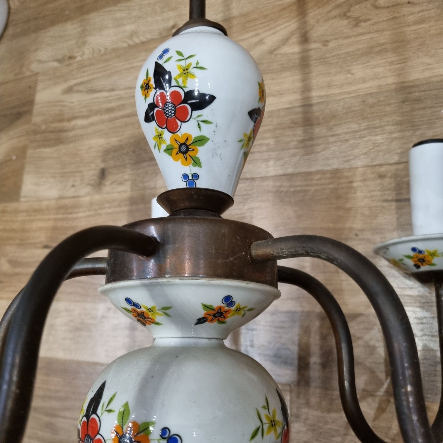 Lampa wisząca żyrandol  prl