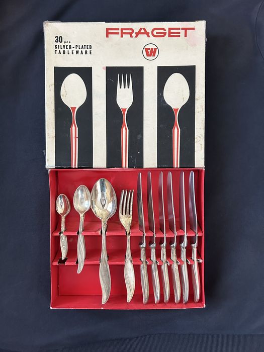 Posrebrzane sztućce Hefra amerykański kpl. 30-elementowy