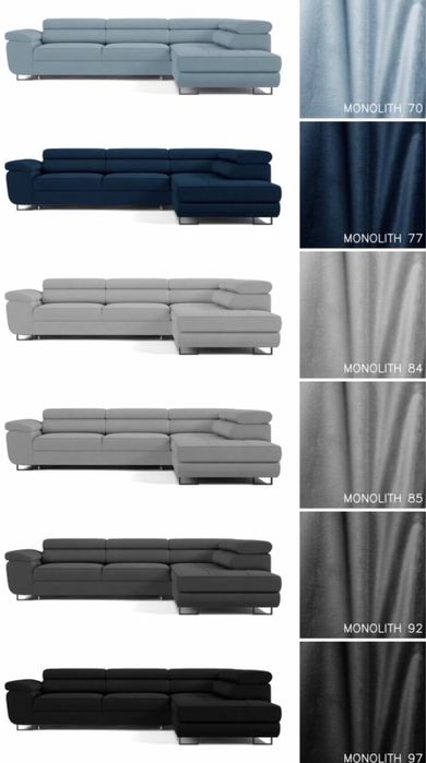 Naroznik Marko Funkcja spania Wybor tkaniny Fotel Pufa