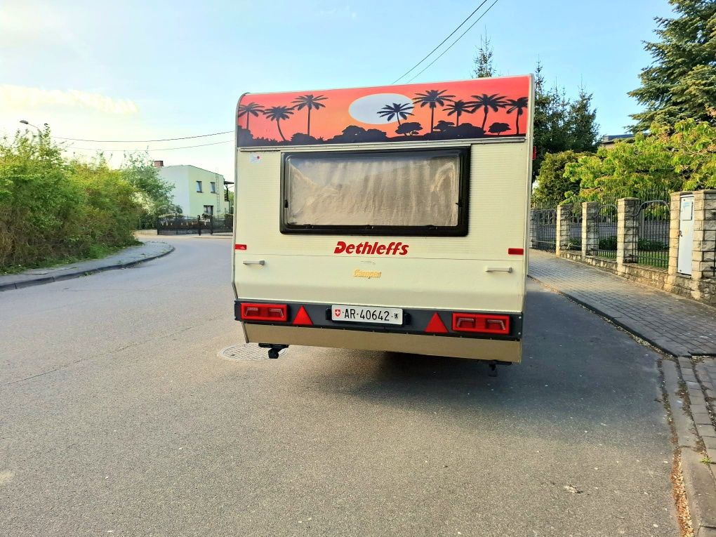 Dethleffs przyczepa kempingowa z przedsionkiem 1200dmc 97rok sucha !!