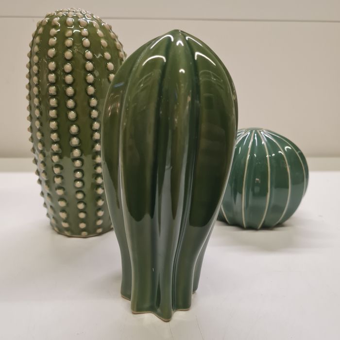 Ikea kaktusy ceramiczne komplet dekoracji 3 sztuki Nowe