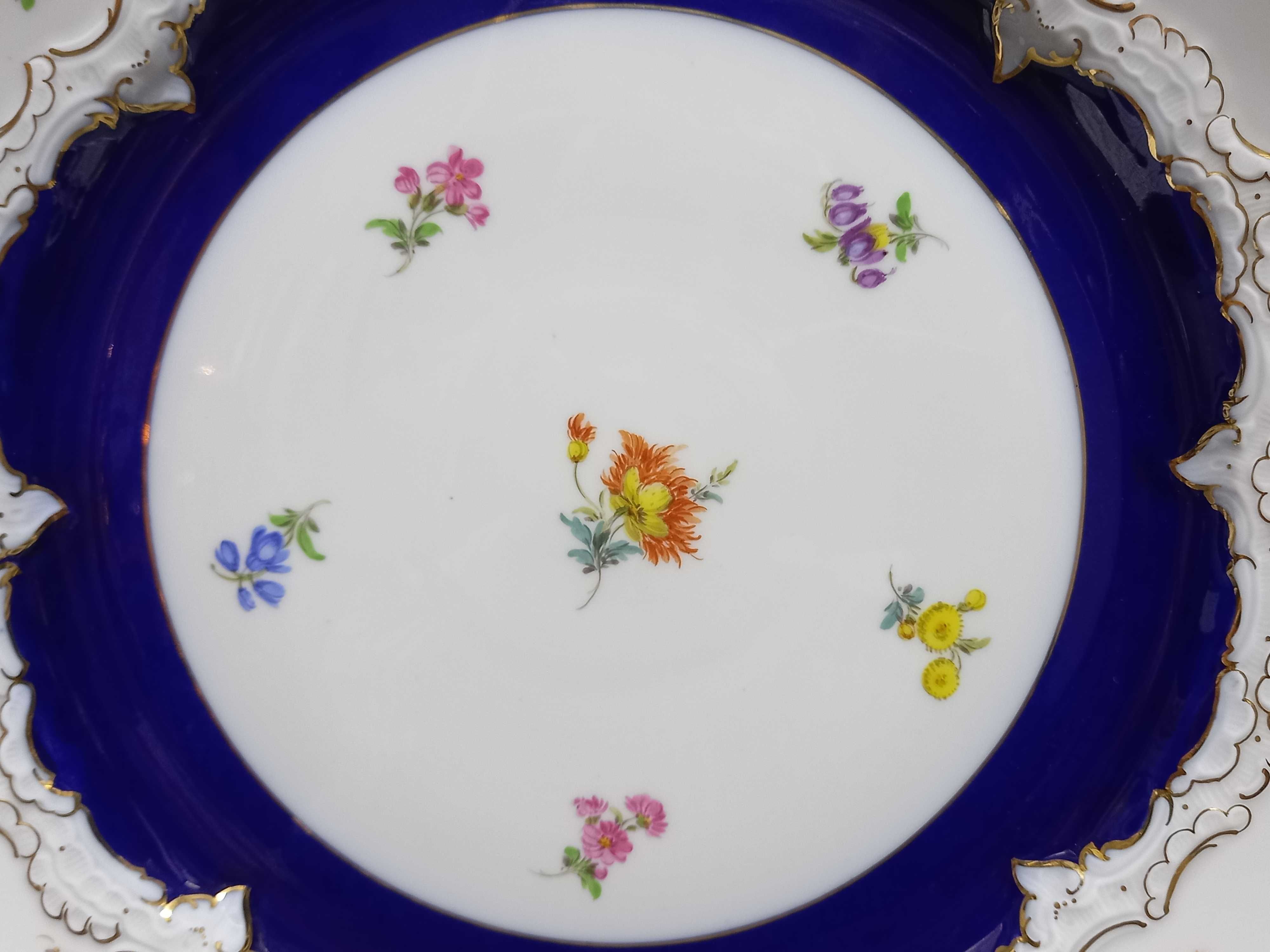 Kobaltowa patera, B-Form, Miśnia, Meissen