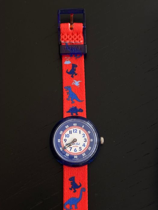 Zegarek dziecięcy Flik Flak w dinozaury Swatch szwajcarski
