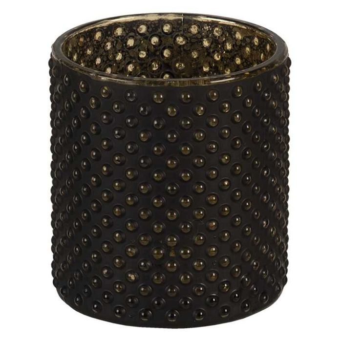 Świecznik szklany czarny Ø 7X8 CM 6GL3227