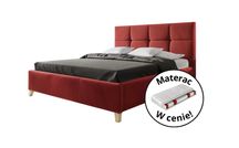 ZESTAW: Łóżko tapicerowane SARA + MATERAC COMFORTEO 160x200