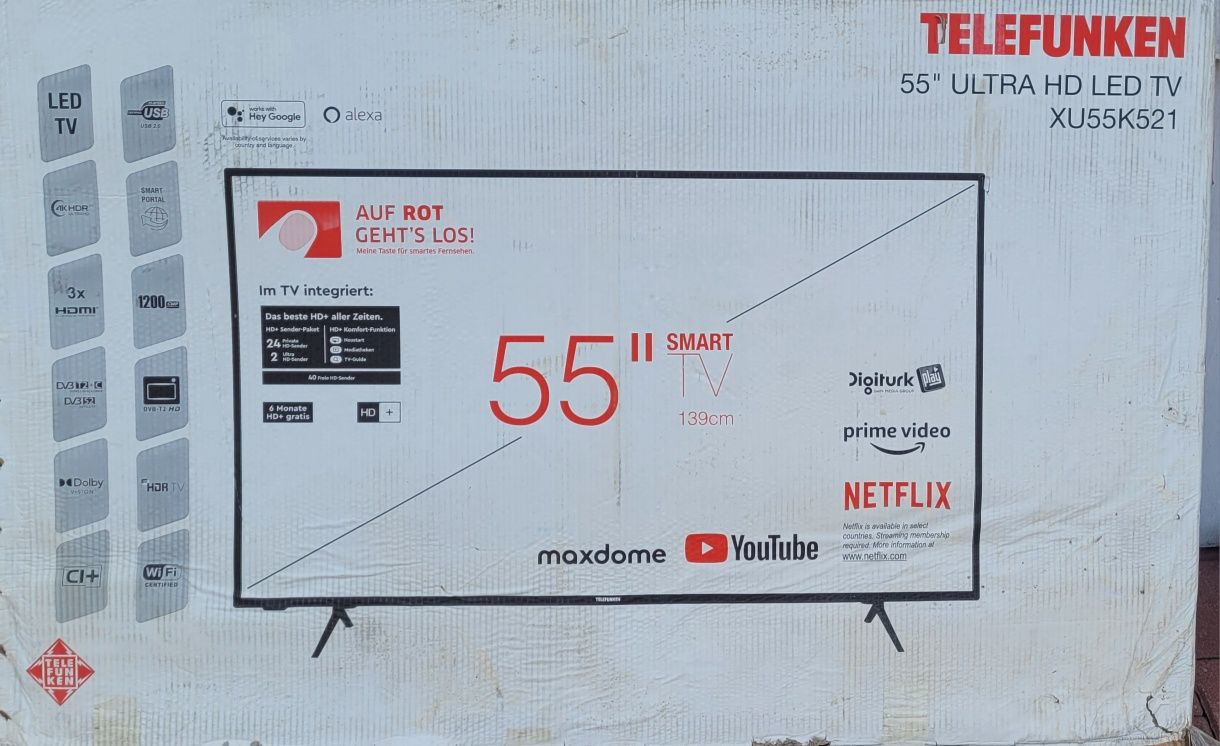 Telewizor LED 55 cali Smart TV WiFi Netflix  gwarancja