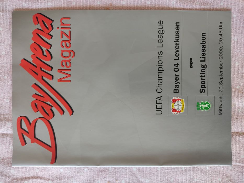 Programa oficial Bayer Leverkusen Sporting liga campeões 2000/01