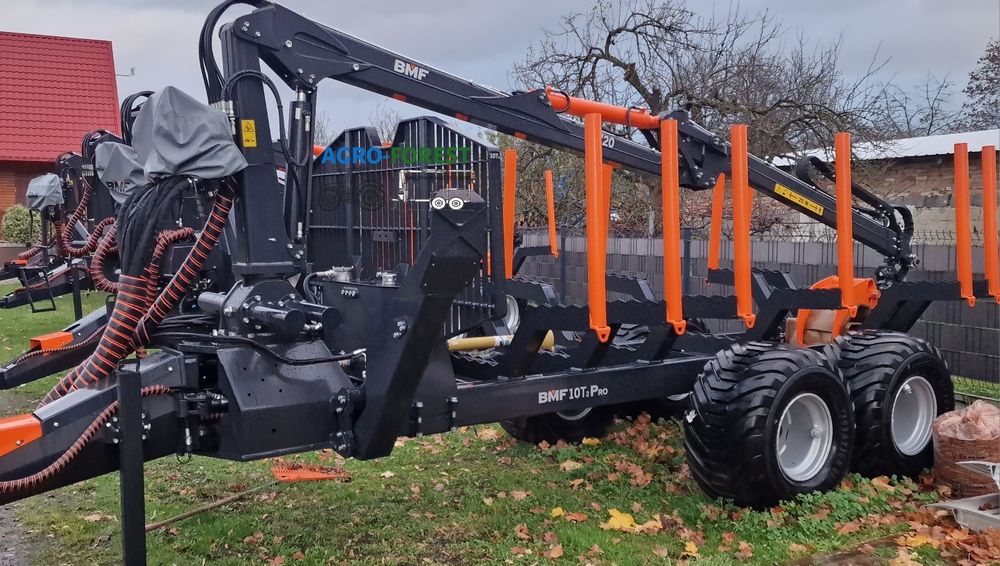 BMF 10T2 PRO 720 Przyczepa Leśna Zrywkowa  Wózek Zrywka