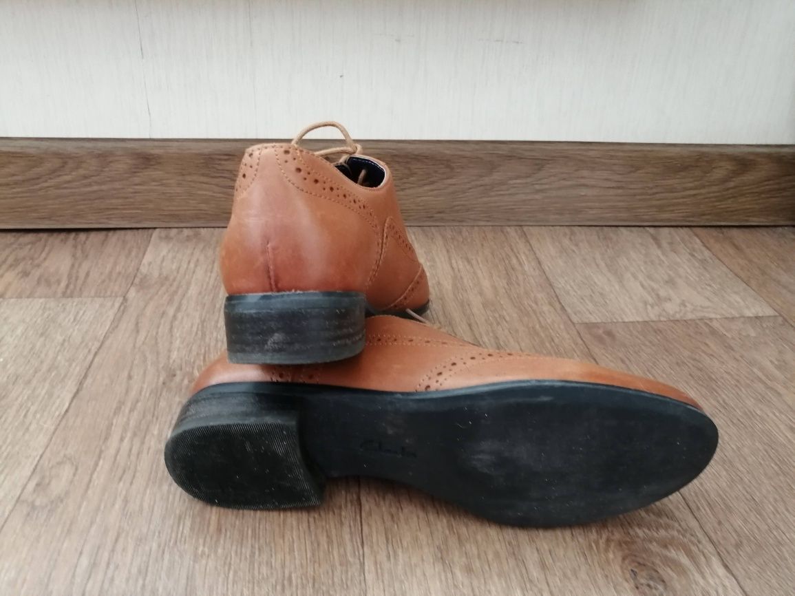 Оксфорды Clarks кожа