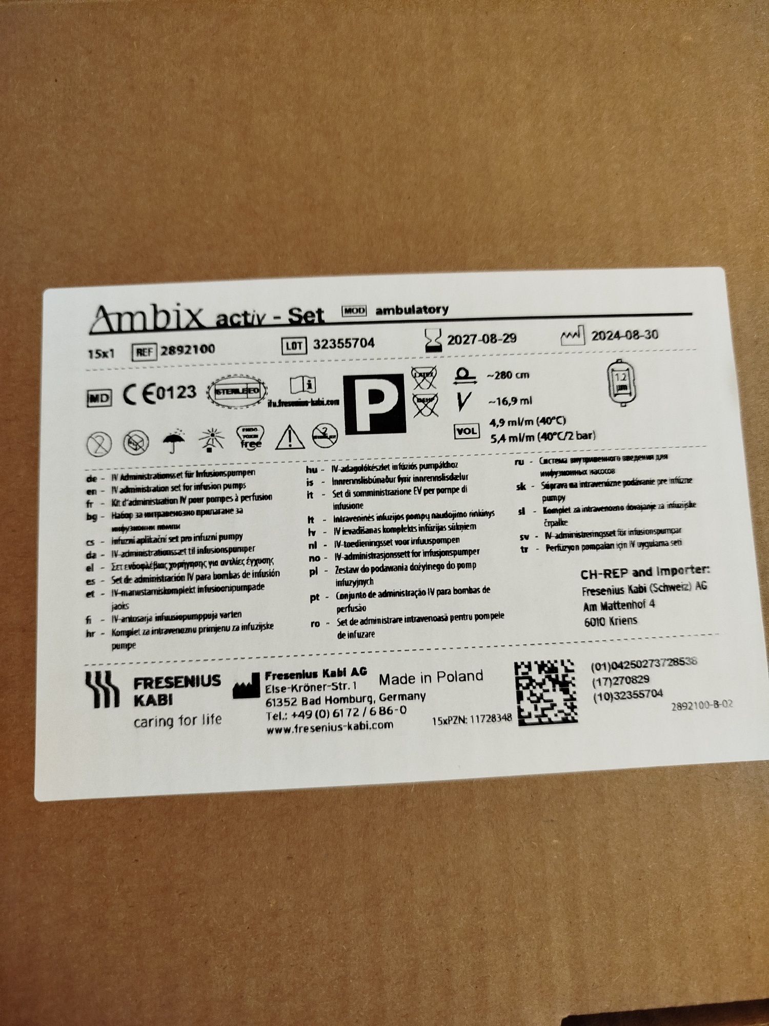 Ambix activ-set zestawy do pompy