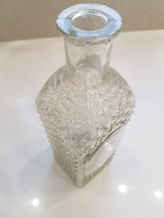 Butelka kryształ szkło Kryształowa bardzo stara prl Antyk retro vintag