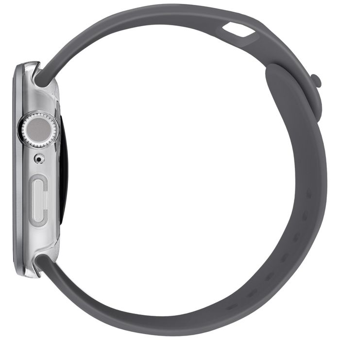Etui UNIQ Voute do Apple Watch Series 10 42mm szkło hartowane srebrny