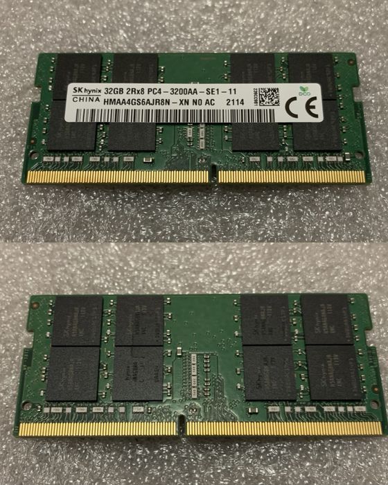 Оперативна памʼять 16Gb, 32Gb DDR4 SoDIMM