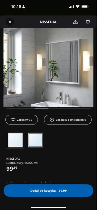 Lustro nowe ikea nissedal