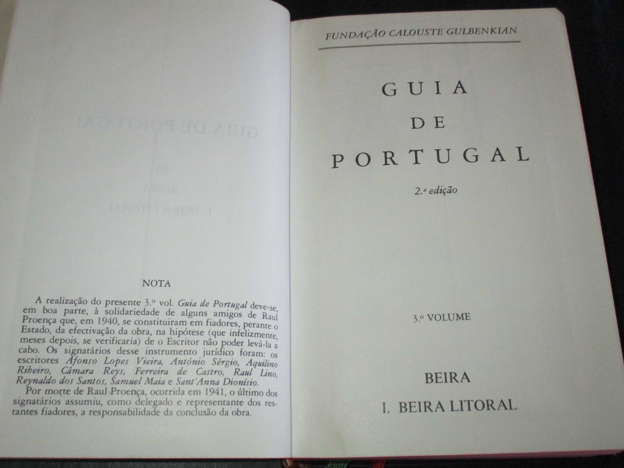 Livro Guia de Portugal Beira Litoral I Gulbenkian 1984