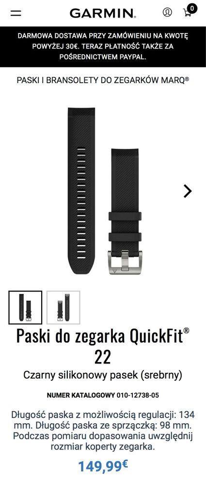 Pasek do zegarka Garmin Marq QuickFit® 22