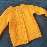 Sweterek musztardowy dziewczęcy pepco 80