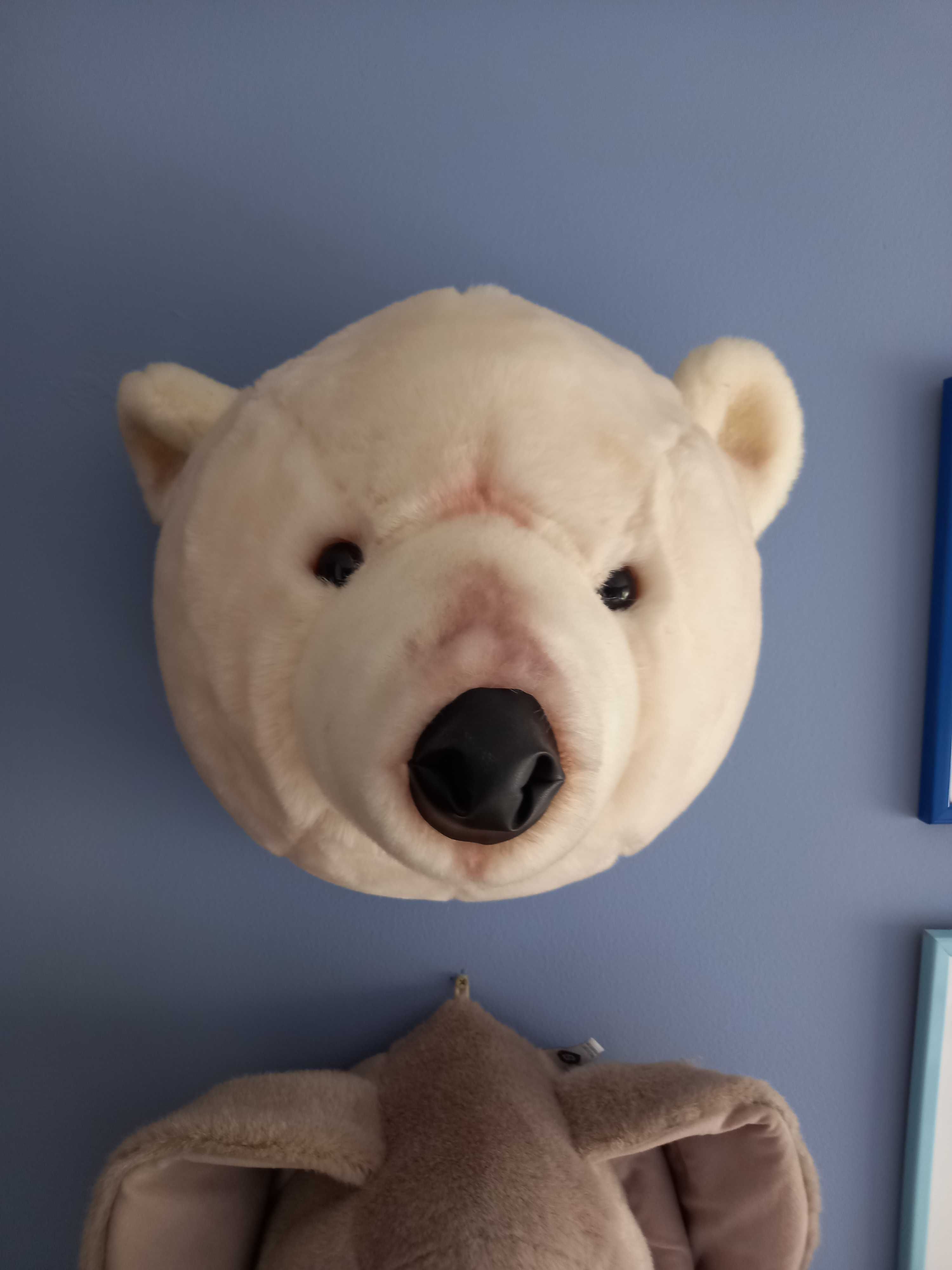 Urso, elefante e leão (cabeças decorativas) para quarto de criança