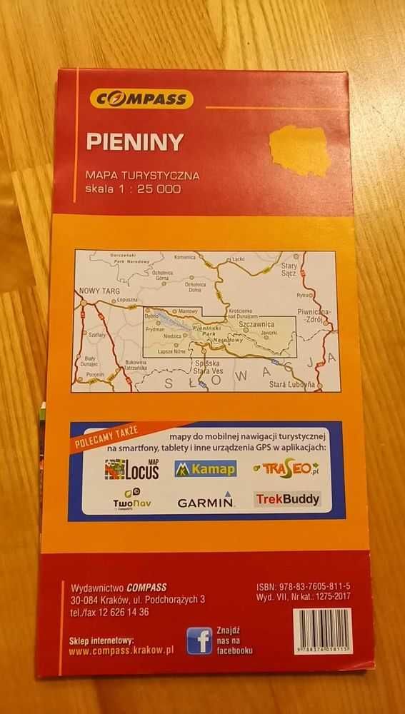 Mapa Pieniny 1:25 000