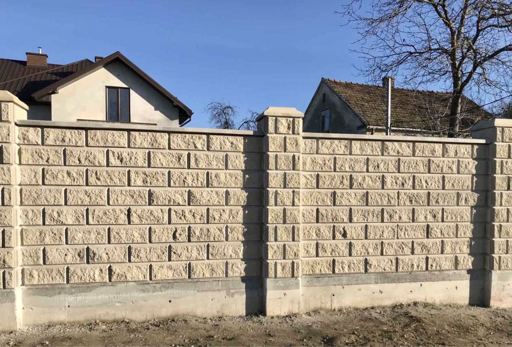 Паркан бетонний | бетонний блок | рваний камінь | блоки декоративні