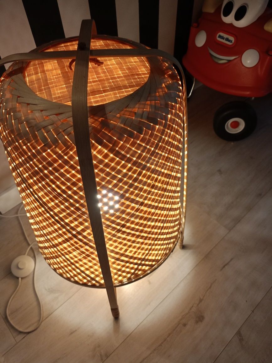 Lampa bambusowa ikea stojąca podłogowa mambus Boho