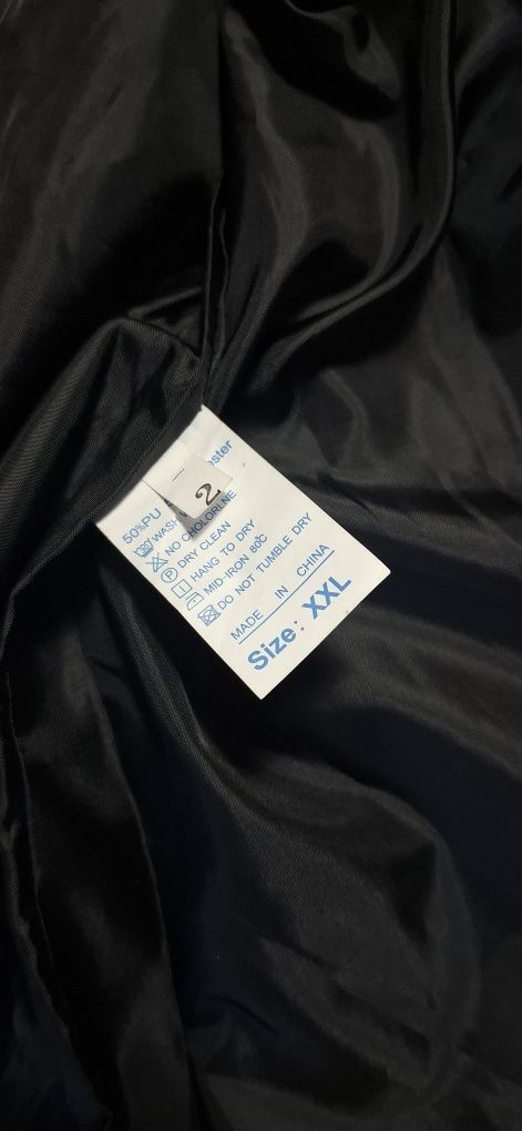 Kurtka ramoneska męska a'la skórzana, YKK, zamki, zip, napy