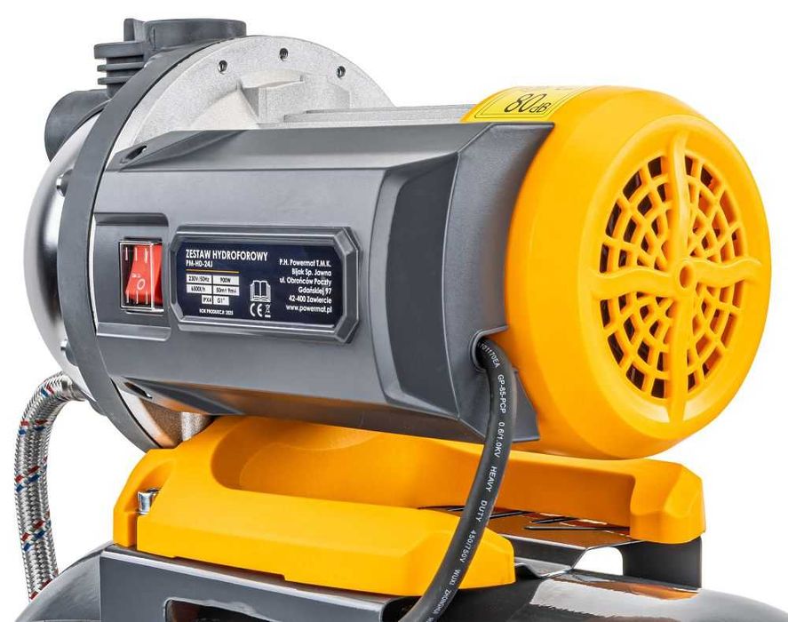 POWERMAT Pompa Hydroforowa Hydrofor Zbiornik 24l 900w 6500l/h PM1354