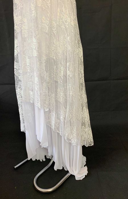 Nowa asymetryczna suknia ślubna 38 M BOHO Koronka HOLO Loves Lace