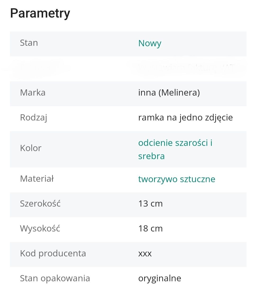 Ramka na zdjęcia dekoracyjna  - Melinera / NOWA