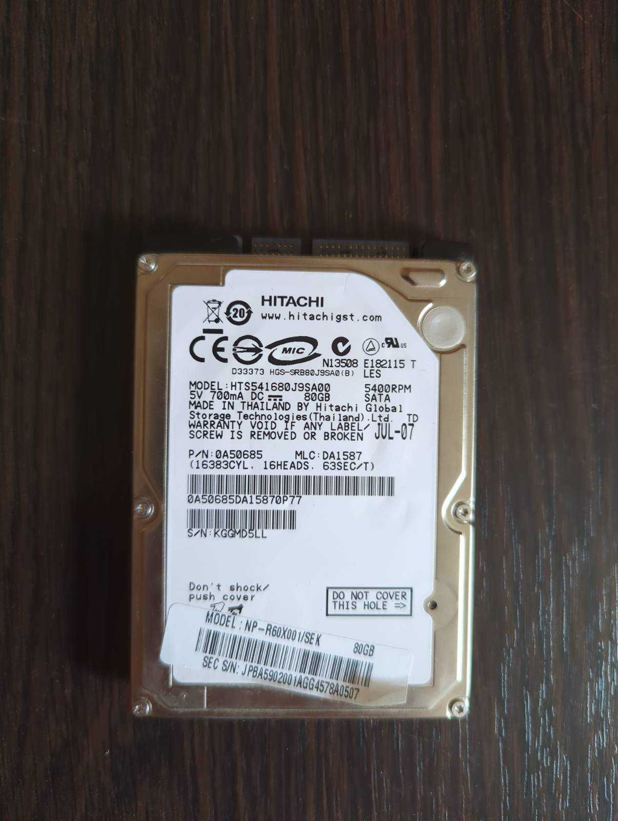 Жорсткий диск 2.5" 80GB Hitachi