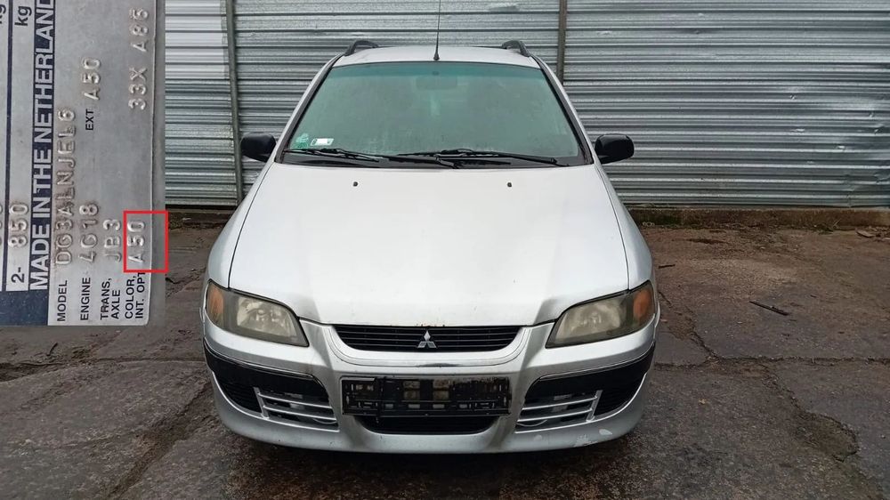 Tylko Części Mitsubishi Space star I FL 1.6 16V 4G18 98KM 72kW 02-05r Lakier A50