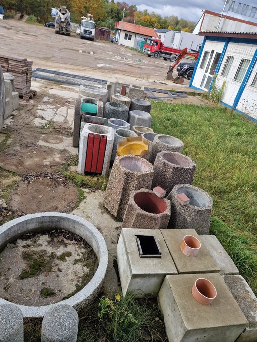 Donice, kosze, słupek parkingowy betonowy