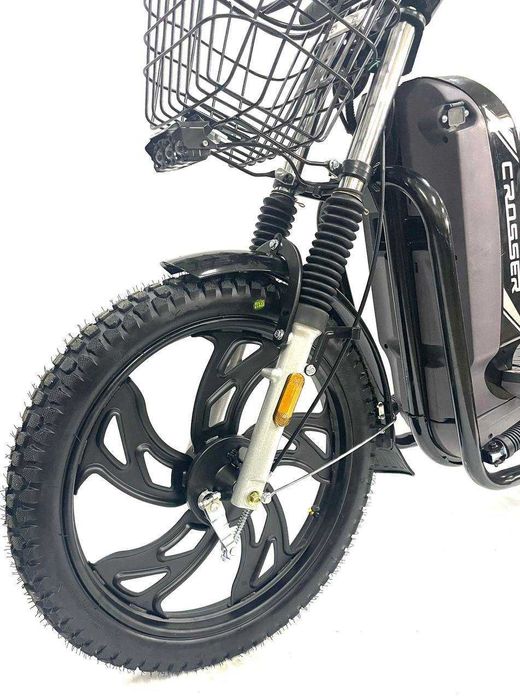 Електровелосипед Crosser E-Delta (800W, 60V, 15Ah, 17 колеса)- Чорний