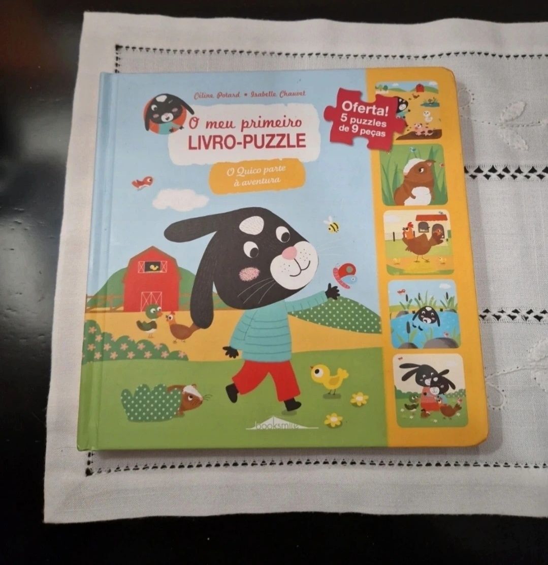 Livro com puzzle - O Quico Parte à aventura
