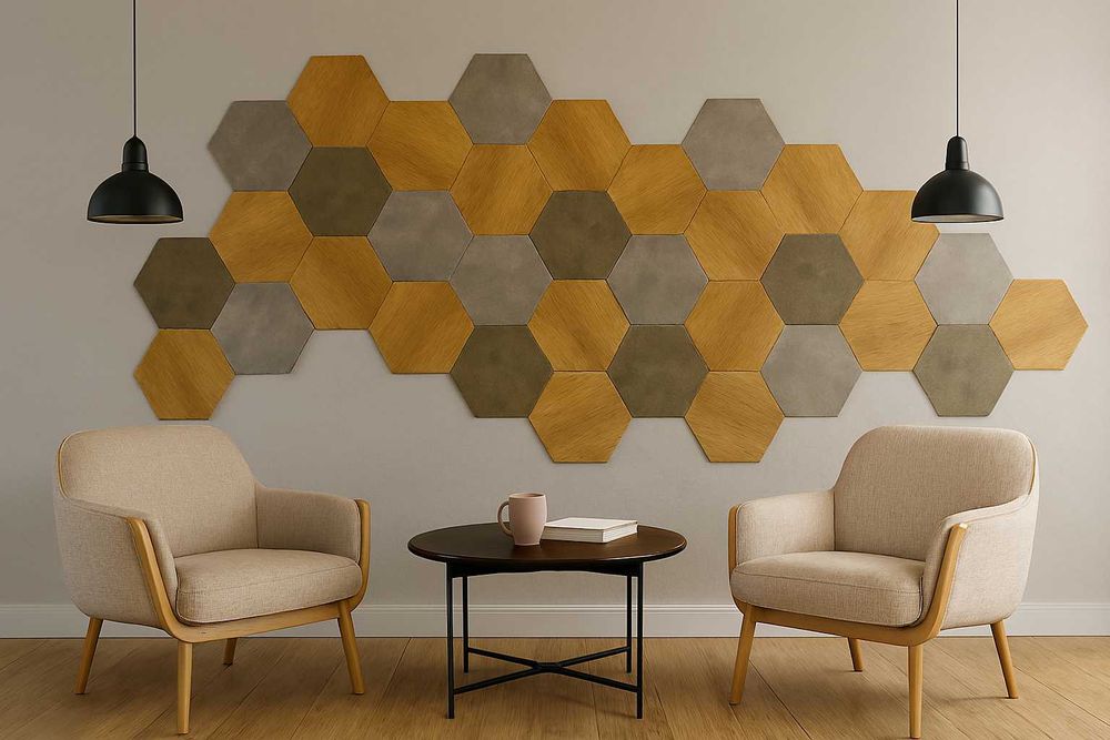 PANELE WINYLOWE PODŁOGI heksagony 3D na ścianę i podłogę HEXAGON