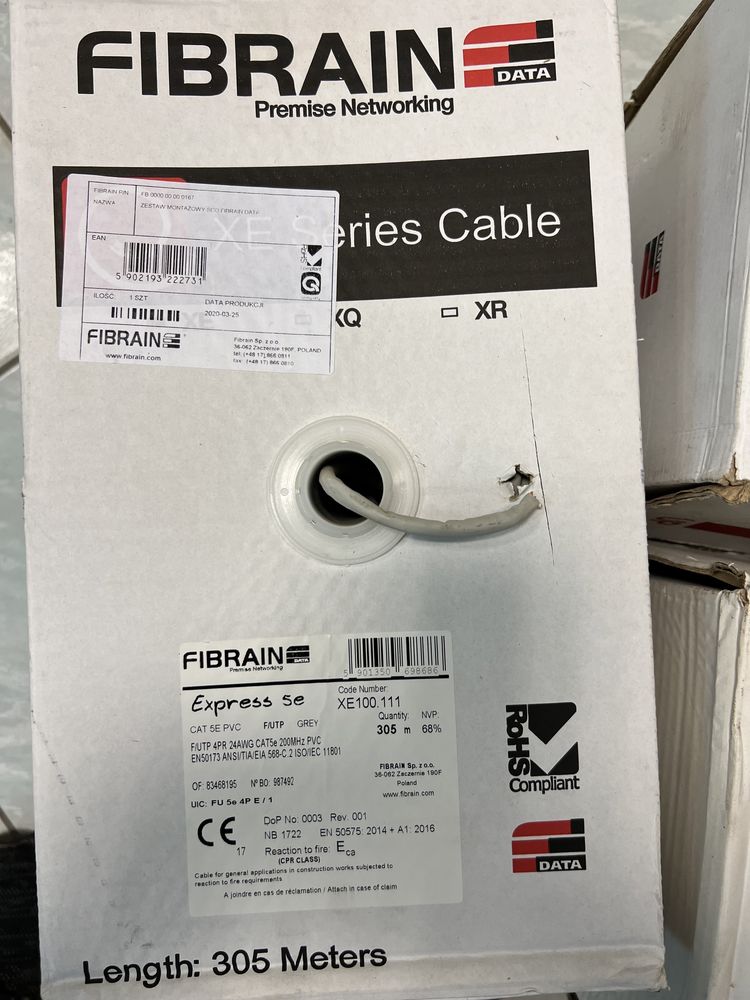 Kabel sieciowy skrętka  BITNER BKT Fibrain fabrycznie nowy