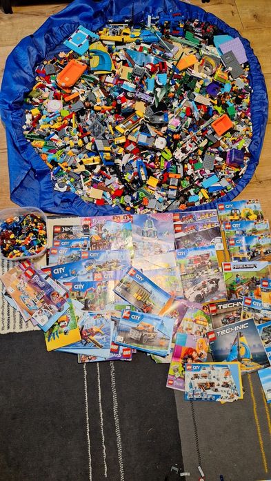Lego 10 kg plus instrukcje figurki mix 10 kilogramów