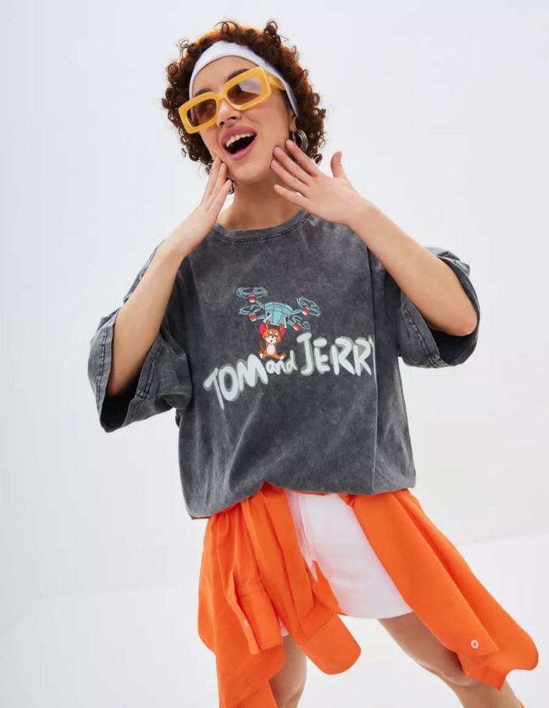 Женская футболка в стиле Zara Disney графит Жіноча футболка микки маус