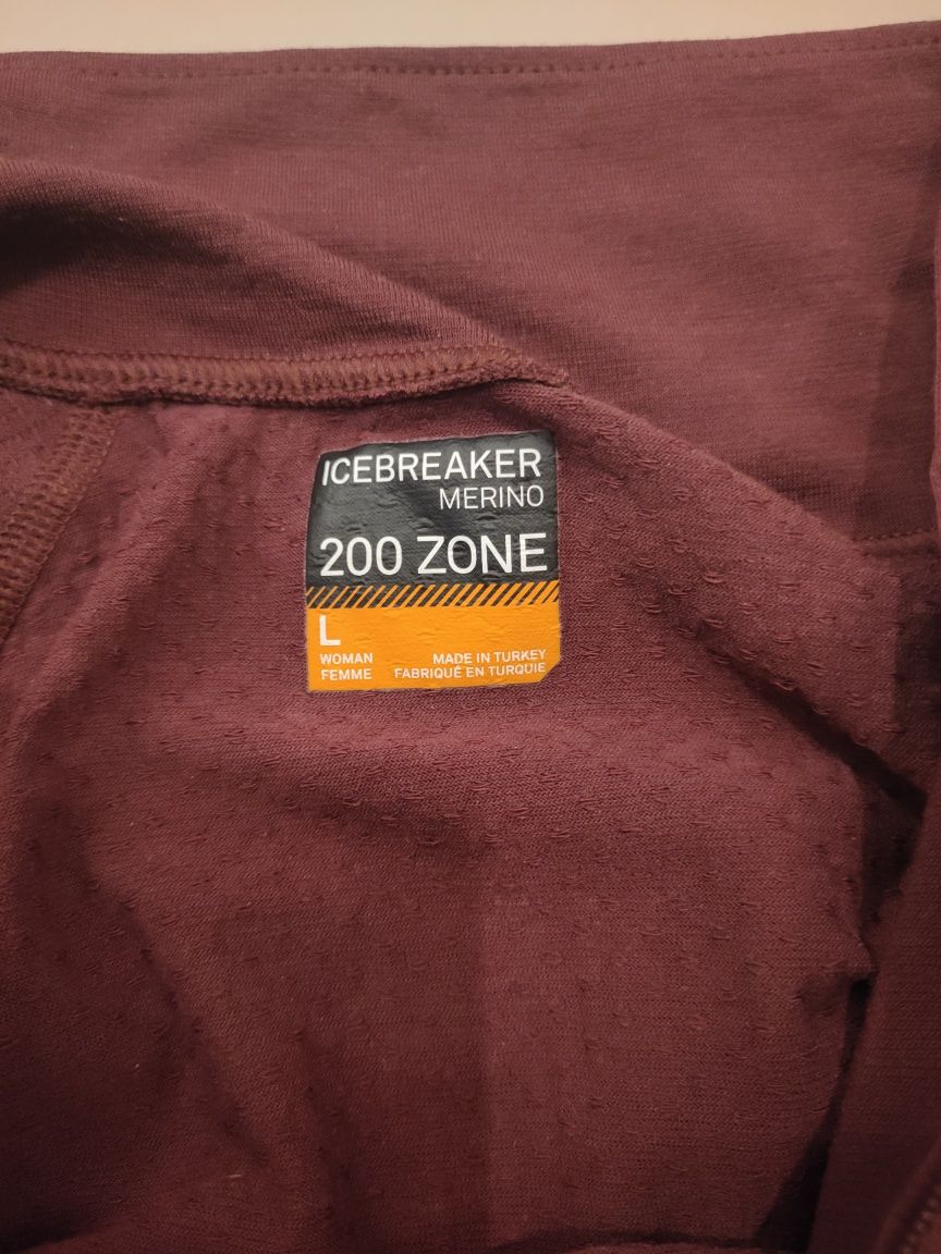 nowa bluzka koszulka Icebreaker wełna merino merynos M/L 38/40 bordowa