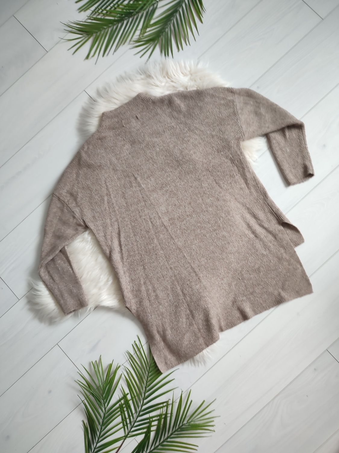 Mohito sweter mysi brązowy z golfem oversize rozmiar 36 S