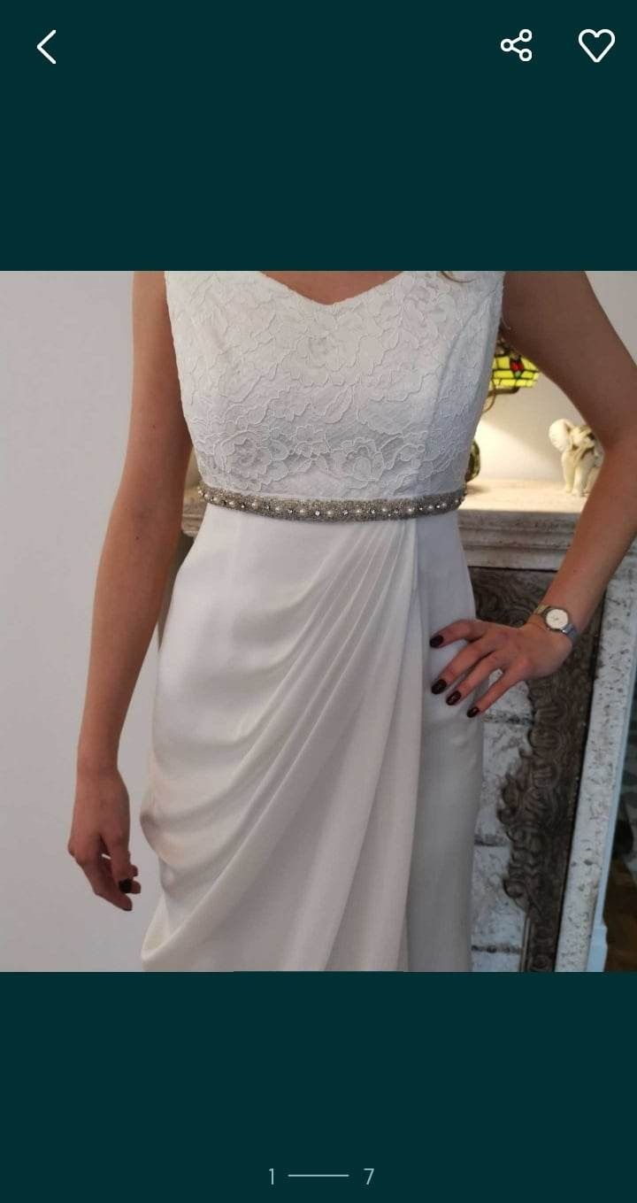 Suknia ślubna długa biała hiszpańska +bolerko