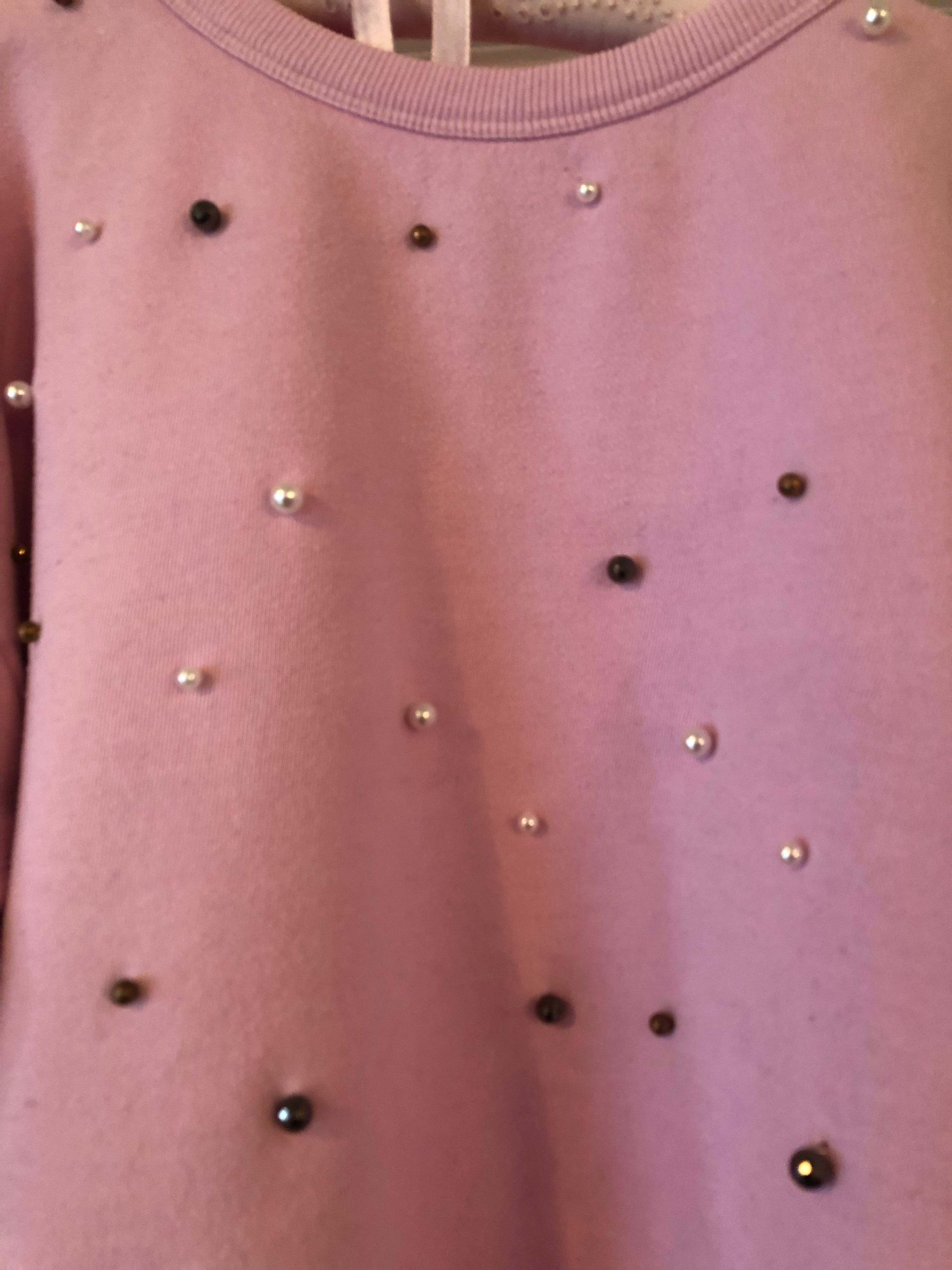 Sweat rosa com pérolas marca Zara 11-12 anos
