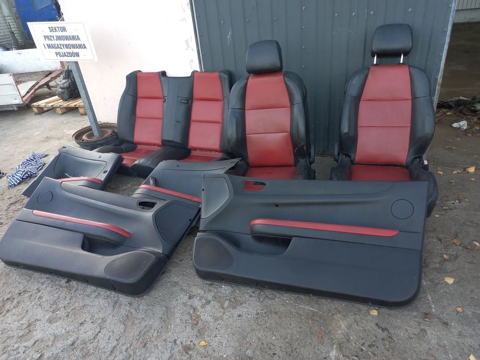 Peugeot 307 CC 2.0 B 04r fotele komplet skóra boczki
