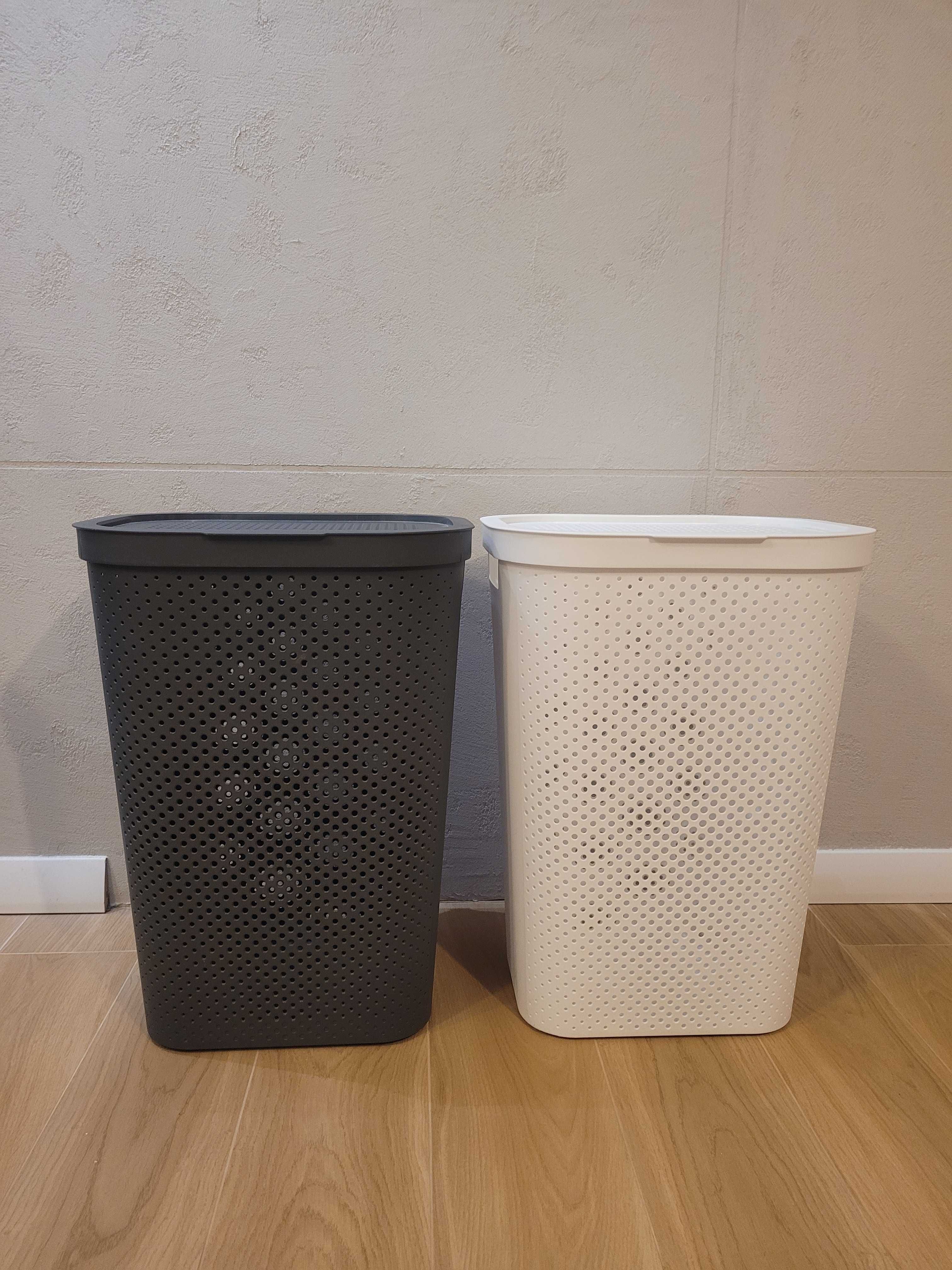Szary Kosz na pranie Curver Infinity 60l