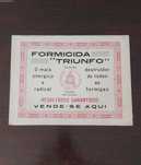 Antigo e RARO Cartaz (32 x 24 cm) Publicitário "FORMICIDA TRIUNFO"