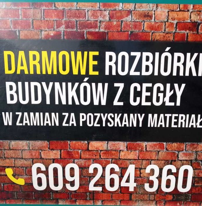 Darmowe rozbiórki budynków z cegły