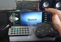 Автомагнитола стандартная с дисплеем bluetooth разьем usb microsd