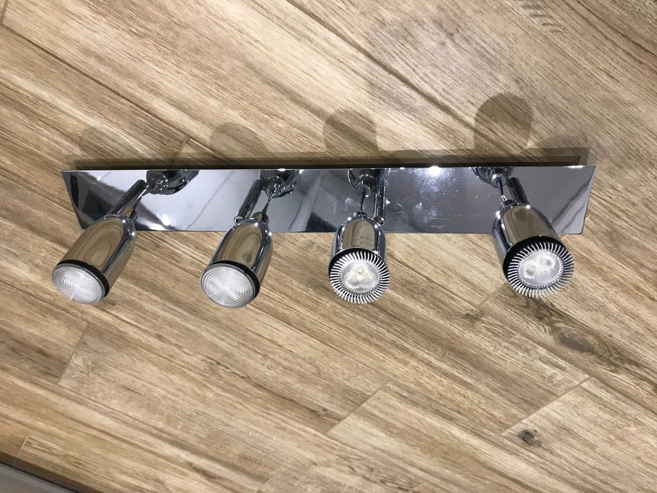 lampa szynowa srebrna 4x żarówka GU10